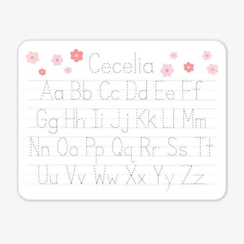 Kids Personalized Whiteboard | Simple Floral