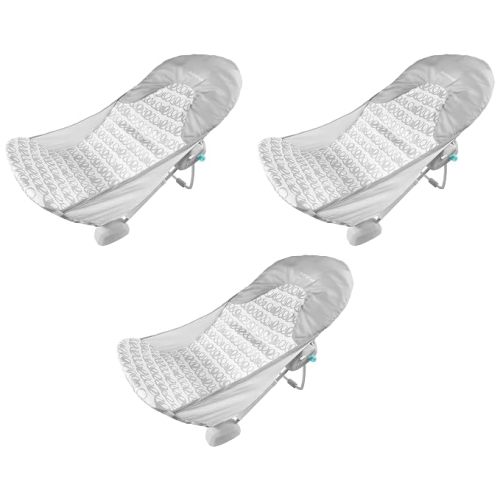 Ingenuity Foldaway 2-Position Baby Bath Seat, Adjustable Support for Sink or Bathtub, Ages 0-6 Months up to 20 Pounds, Machine-Washable Sling