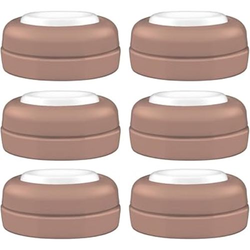 Maymom Screw Lids Aka Travel Caps with Rewritable Sealing Disc Compatible with Avent, Maymom Wide Mouth Bottles; Cap Replace Avent Natural Bottle Sealing Ring and Sealing Disc, 6pcs. (Brown)
