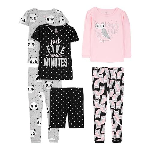 Simple Joys by Carter's Girls 6-piece Snug Fit Cotton Pajama Set