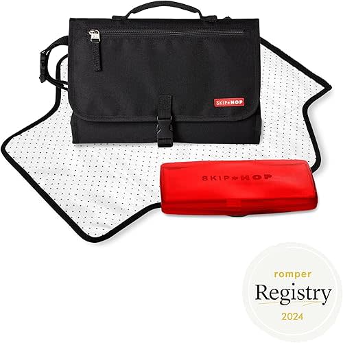 Skip Hop Pronto Signature Portable Changing Mat, Cushioned Diaper Changing Pad with Built-In Pillow