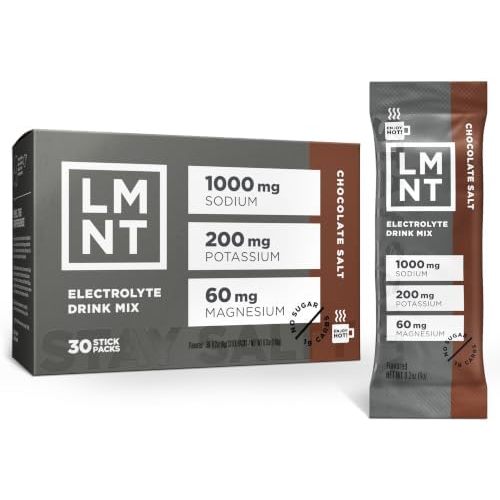 LMNT Zero Sugar Electrolytes - Chocolate Salt | Drink Mix | 30-Count
