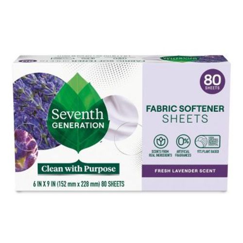 Seventh Generation Fabric Softener Sheets Fresh Lavender Scent - 80ct