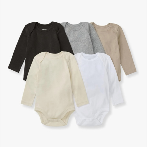 Burt's Bees Baby Organic Cotton Bodysuits – Baby Boy & Girl Short and Long Sleeve One-Pieces, 5-Pack