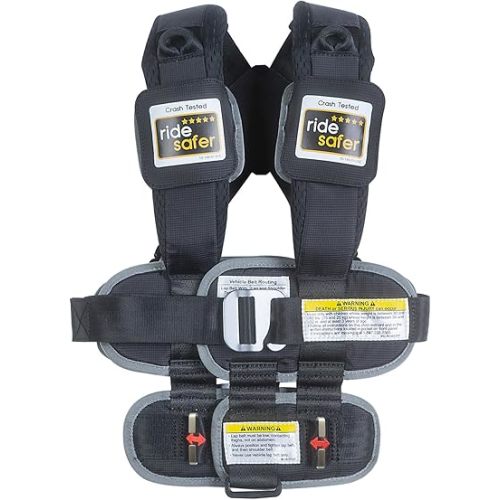 RideSafer Gen 5 - Small Black, Lightweight, Compact, Portable Car Seat - Perfect for Travel and Everyday Child Safety