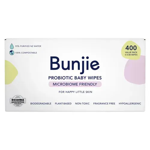 Bunjie Probiotic Baby Wipes 400 Pack | Baby Bunting AU