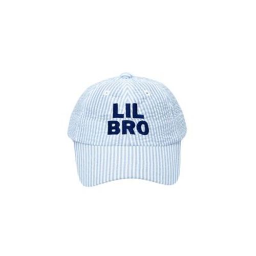 Bits & Bows Baby Boys' Lil Bro Baseball Hat, Blue 0-24M