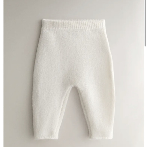 BABY ALPACA FOOTED LEGGINGS - Oyster-white | ZARA United States