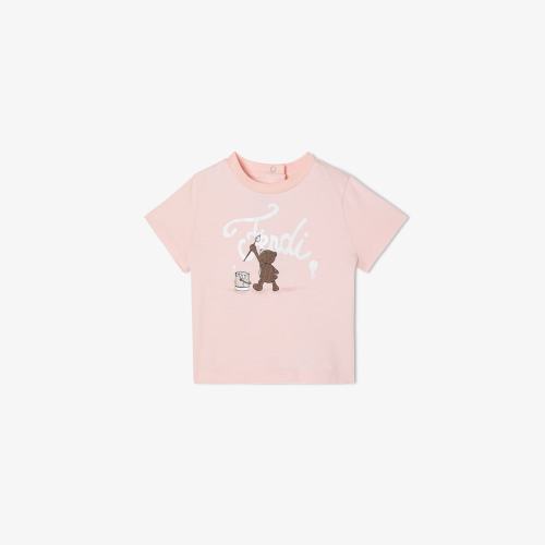 Baby T-shirt Jersey baby T-shirt with teddy bear print
