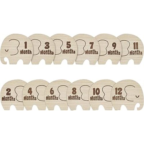 Kate & Milo Wooden Milestone Props, Elephant