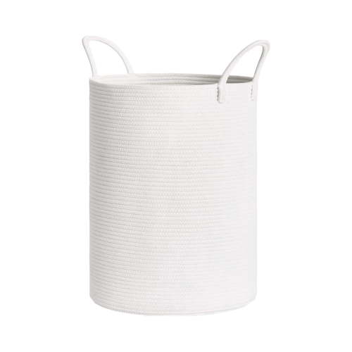 Woven Rope Laundry Hamper,Storage For Blankets Clothes Toys 58L