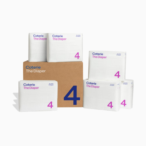Coterie Ultra Soft Diapers, Monthly Supply - Size 4, 150 Count