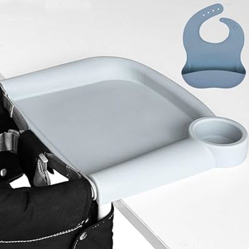 Silicone Baby Dining Tray Compatible with in-gl-esina Fast Table Chair for Chi-cco Fastlock Hook-on Chair Upgrade Suction Cup Design Fills The Gap Between The Tray and The Counter