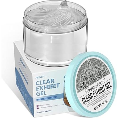 10 oz Clear Exhibit Gel for Museum, Removable Museum Exhibits Putty Wax