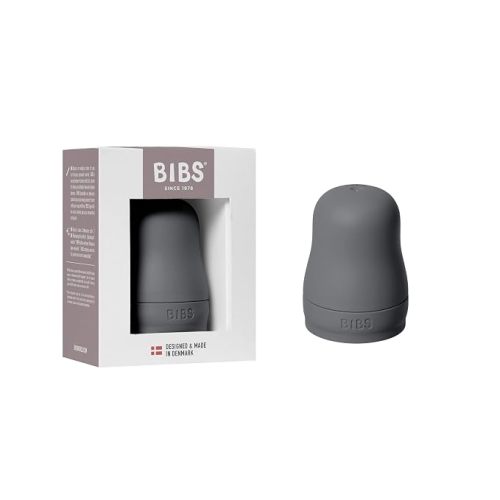 BIBS Bottle Cap Set, Iron | Anti-Colic | BPA-Free | Lightweight | Dishwasher Safe | Easy-Grip Design | Compatible BIBS Parts