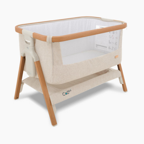 Tutti Bambini CoZee Bedside Crib - Scandinavian Walnut/Ecru