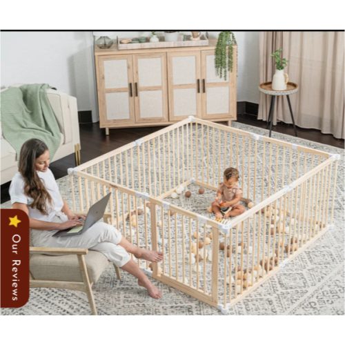 Customizable Natural Timber Baby Playpen