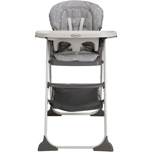 Graco Slim Snacker High Chair, Ultra Slim, Fast-Folding, Multiple Recline Positions, Comfortable Feeding, Whisk