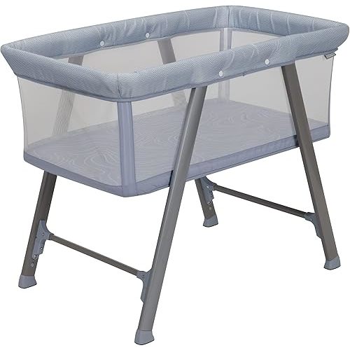 Cosco SleepAway Bassinet, Breathable mesh Sides Provide Increased air Flow and Keep Baby Cooler, Organic Waves