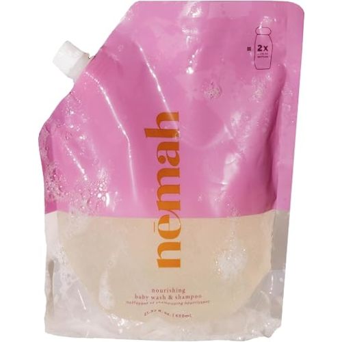 Nemah Baby Soap And Shampoo Refill, Baby Wash, Hair And Body, 21.97 Fl Oz