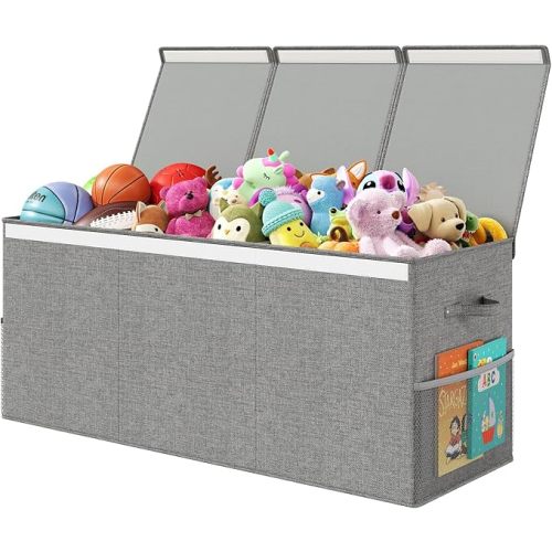 Extra Large Toy Box Chest with Lid, Kids Toy Storage Organizer for Boys Girls, Big Toy Bin Basket Extra Large Toy Storage Box for Living Room Playroom Nursery (40" x14" x16")