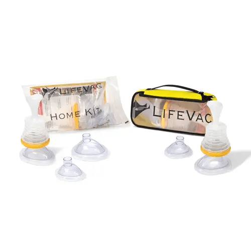 LifeVac Home & Yellow Travel Combo Kit - Portable Suction Rescue Device, First Aid Kit for Kids and Adults, Portable Airway Suction Device for Children and Adults