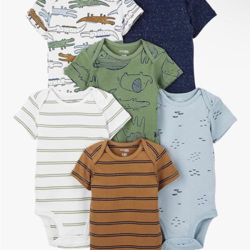 Simple Joys by Carter's Baby-Boys 6-Pack Short-Sleeve Bodysuit