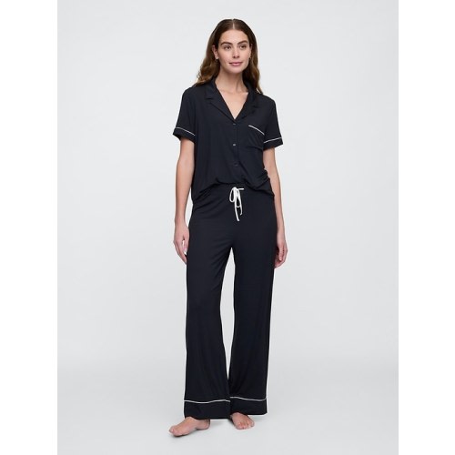 Modal Wide-Leg Pajama Bottoms