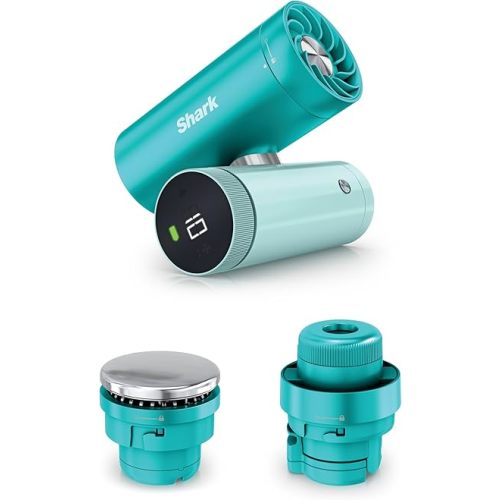 Shark ChillPill – The Only 3-in-1 Personal Cooling System with Fan, InstaChill Cooling Plate & Dry-Touch Mist – Portable, Handheld, Drops Skin Temp Up to 16°F, 10 Speeds, Glacier, FA022BL