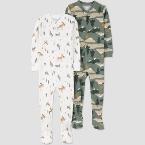 Carter's Just One You® Toddler Boys' 2pk Cotton Long Sleeve Snug Fit Footed Pajama