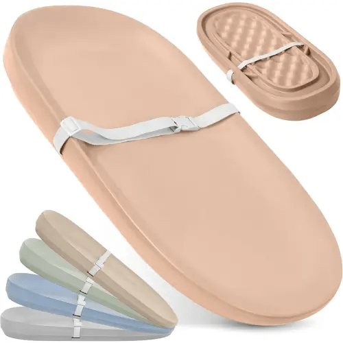 Jool Baby Waterproof Baby Changing Pad - Easy to Clean, Lightweight & Portable - Large Foam Cushion for Comfort (Peach)