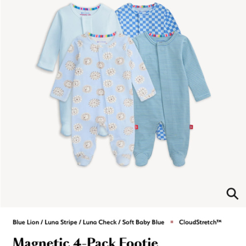 Magnetic 4-Pack Footie