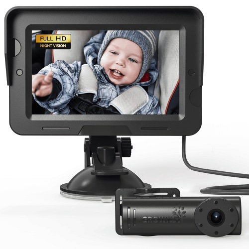 Baby Car Camera,4.3" HD Display Baby Car Mirror with Night Vision Feature,Wide Clear View