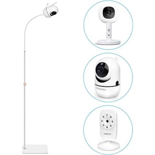 Adjustable Height Baby Monitor Floor Stand Holder for Hellobaby HB6560/HB6550 HB65/HB66/HB248 Baby Monitor and Also Compatible with The Nanit Pro Smart Monitor & Flex Stand