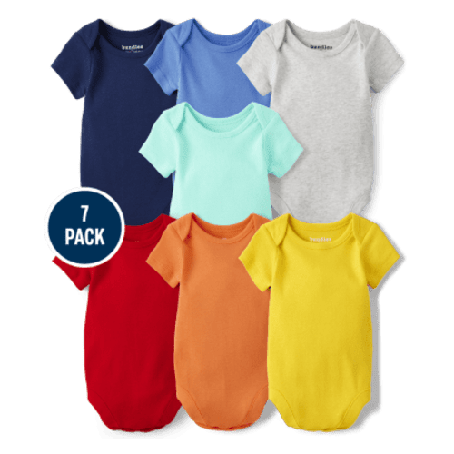 Baby Short Sleeve Bodysuit 7-Pack - MULTI | The Children's Place