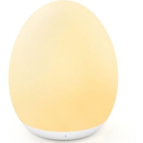 MediAcous Night Light for Kids, Baby Egg Light for Nursery, 7 Colors Changing & Stepless Dimming, Soft Silicone Touch Night Lamp with 1 Hour Timer, Rechargeable Nursery Night for Breastfeeding
