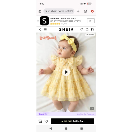 SHEIN Butter Yellow Newborn Baby Girls' Summer Floral Chiffon Dress Cute Baby Shower Gift Ruffle Cake Skirt Flutter Sleeve 0-9 Months Wedding Party Cute | SHEIN USA