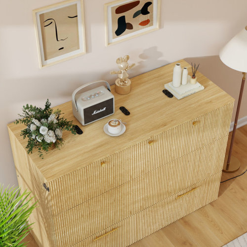 Latitude Run® Full Size Murphy Chest Bed with Drawer and Charging Station, Wood Space-Saving Hidden Folding Beds Chest, Multifunctional Storage Cabinet Bed & Reviews | Wayfair