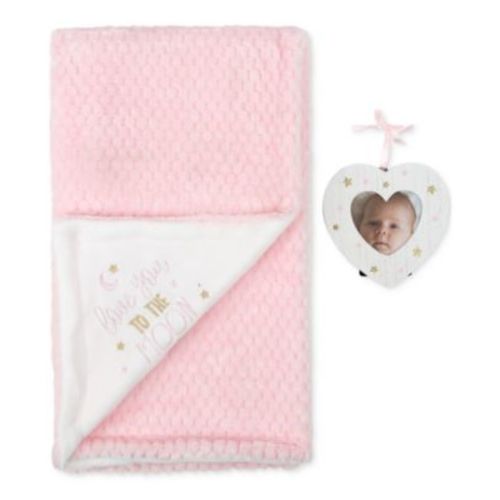 Love You to the Moon Blanket & Frame, 2 Piece Set