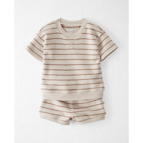 Baby Striped Organic Cotton 2-Piece Set - Style,Nutmeg Stripe