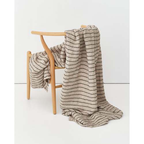Thin Striped waffle throw blanket