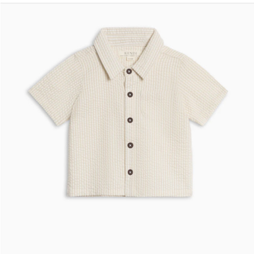 Colored Organics - Landon Seersucker Collared Button Down Shirt