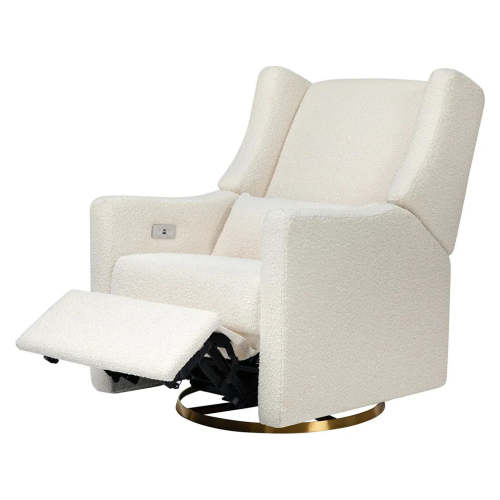Glider Recliner with USB Charging - Ivory Boucle