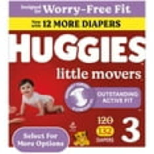 Huggies Little Movers Baby Diapers, Size 3, 132 Ct (Select for More Options)