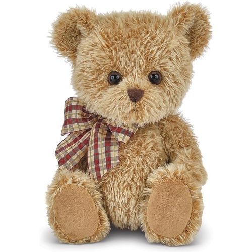 Bearington Collection Baby Shaggy Teddy Bear Plush - 11 in Brown Cute Classic - Soft & Cuddly Stuffed Animal Nursery Companion - Vintage-Looking Baby Girl Toy