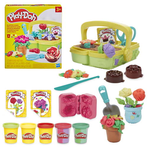Play-Doh Blooming Flower Garden Playset, Valentine’s Day Gift for Kids, Ages 3 and up
