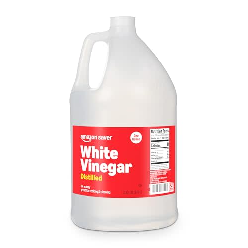 Amazon Saver, Distilled White Vinegar, Great for Cooking and Cleaning, 128 Fl Oz (Previously Happy Belly, Packaging May Vary)