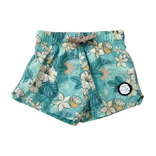Island Bloom Little Surfer Dude Swim Trunks