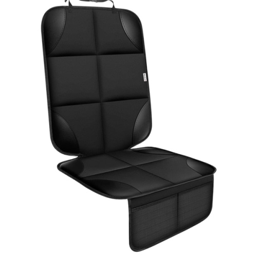 Meolsaek Car Seat Protector for Child Car Seat, Durable 600D Fabric Waterproof Car Seat Cover with Thick Pad Non-Slip Backing (No Imprints) (1 pc -Black)