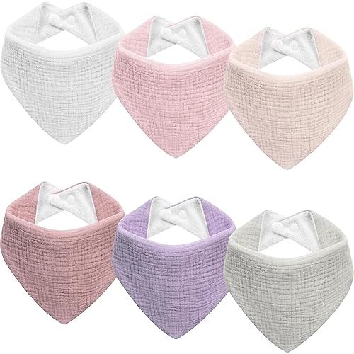 Muslin Baby Bibs Baby Drool Bandana Bibs for Baby Girls Boys Infant Newborn Toddler Drooling and Teething